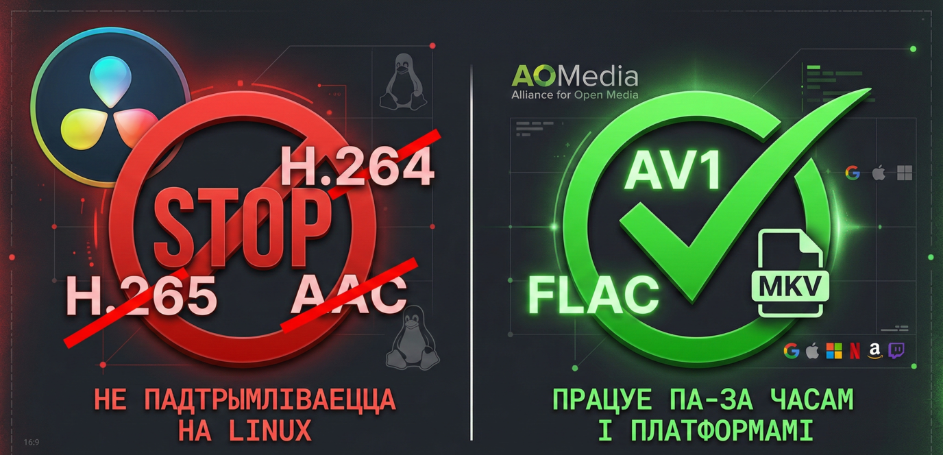 🎬 DaVinci Resolve на Linux: чаму H.264, H.265, AAC не працуюць і як гэта вырашыць